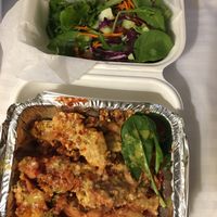 The butternut squash lasagna 🤤🤤 & it came w/ a side salad.. perfect pairing! at Willows Plant-Based Eatery in Concord