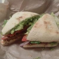 vegan burger at Mendocino Farms - Flower St in Los Angeles