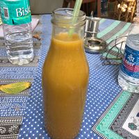 Mango Juice at Vegan and Raw in Varanasi