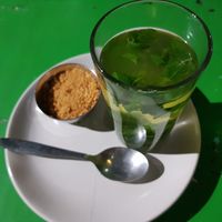 green tea at Vegan and Raw in Varanasi