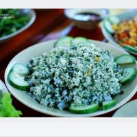 riz sauté avec du pesto végan
Pesto sauté rice 
LOVE it !  at Sen Thien Quan in Nha Trang