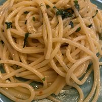 Spaghetti with garlic and chili  at L'Insalata Ricca in Rome
