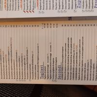 A page from the menu compare with the same page from the other menu at L'Insalata Ricca in Rome
