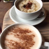 chai tea and oatmeal at Red Pipe in Forest Hills