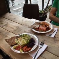 dining ambiance is very nice at Moonfood  in Brussels