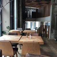 first floor, they close 7.30pm now  at Moonfood  in Brussels