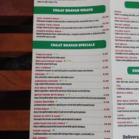 Menu 5 of 6 at Chaat Bhavan in Sunnyvale