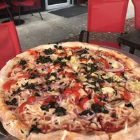 Vegan pizza at Brooklyn Boyz Italian Eatery in Bay City