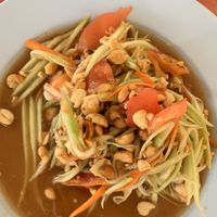 Papaya salad at Vegetarian Food - Maenamkwai Rd in Kanchanaburi