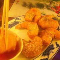 Fried shrimp. Really BIG and tasty! at Chay Viet in Dresden
