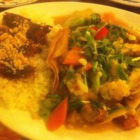 Veg & rice with tofu and wan tan. Was ok. at Chay Viet in Dresden