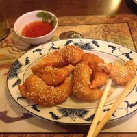 breaded vegan shrimps!! at Chay Viet in Dresden