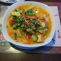 Vegan pho with coconut milk at Chay Viet in Dresden