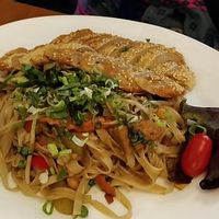 Vegan chicken with noodles at Chay Viet in Dresden