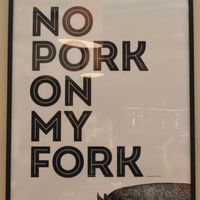 No pork on my fork, no fish in my dish. at GYVAS baras in Vilnius