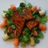 Tofu salad. at GYVAS baras in Vilnius