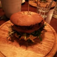 Portobello burger at GYVAS baras in Vilnius