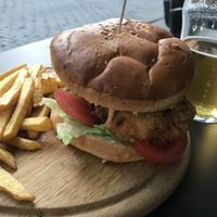 Tofu burger is amazing!!! Fries were a bit of a miss. at GYVAS baras in Vilnius