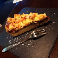 plum kuchen with streusel  at Roots in Dresden