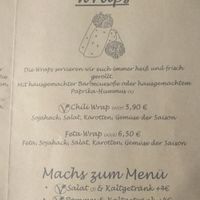 Speisekarte 2 at Roots in Dresden