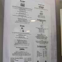 Their menu hanging on the wall at Roots in Dresden