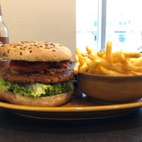 Burger & Fries at Roots in Dresden