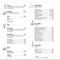 Menu at Roots in Dresden