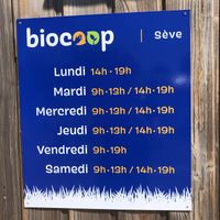 Opening times August 2022  at Biocoop Seve in Ploermel