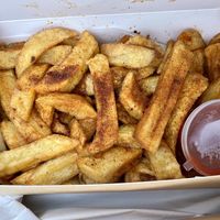 Spicy chips   at Luigi's Pizzeria in Dundee