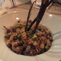 spring pea & mixed funghi pasta at Vegetable in Studio City