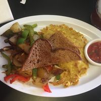 Italian sausage omelette  at The Vegan Joint - DTLA in Los Angeles