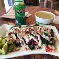 Mother Earth with avocado abs Simple lentil soup!!! Delicious  at Cafe at Groton Wellness in Groton