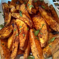 Herb Crusted Sweet Potato Fries - Baked!

View Menu: http://www.grotonwellness.com/farm-table-caf%C3%A9 at Cafe at Groton Wellness in Groton