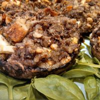 Sourdough Stuffed Portabella Mushhrooms 

View Menu: http://www.grotonwellness.com/farm-table-caf%C3%A9  at Cafe at Groton Wellness in Groton