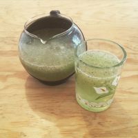 Water of the day!! So so refreshing and again, all homemade at Kalpoli Margarita in Mexico City