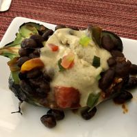 Stuffed pepper with pistachio chz.  Insanely delicious! at Kushite's Vegetable Cuisine in Kingston