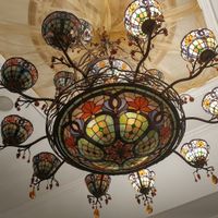 Chandelier at Kushite's Vegetable Cuisine in Kingston