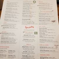 Menu at Grill'd in Cairns