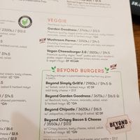 Extracted veggie menu at Grill'd in Cairns