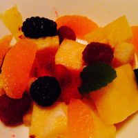 Fresh fruit dessert at La Taberna del Alabardero in Washington