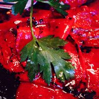 Grilled piquillo peppers at La Taberna del Alabardero in Washington