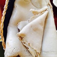Gluten free injera at Ethiopic Restaurant in Washington
