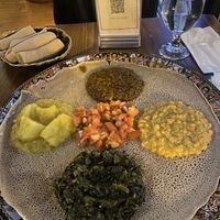 Veggie platter   at Ethiopic Restaurant in Washington