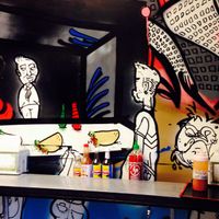 Where to sit and add more sauce at Far East Taco Grille in Washington