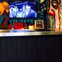 K-Pop in the background  at Far East Taco Grille in Washington