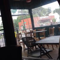 Patio seating at Askale Cafe in Washington