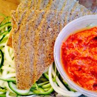 Zucchini marinara at District Tea Lodge in Washington