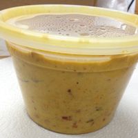 Yellow Curry with vegan chicken (carry-out order) at Vegan House in Phoenix