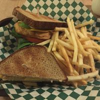 ‘Chicken’ sandwich and fries at Vegan House in Phoenix
