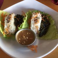 Sesame leaf rolls (always vegan)  at The Bee's Knees in Augusta